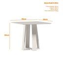 Ver imagem 4 de Conjunto Sala de Jantar Mesa Rubi 90x90 4 Cadeiras Carol Ype/off White/suede Marrom