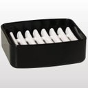 Ver imagem 3 de Saboneteira Suporte De Bancada Para Sabonete Barra Banheiro Preta