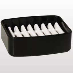 Saboneteira Suporte De Bancada Para Sabonete Barra Banheiro Preta - 3