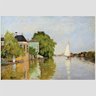 Quadro Claude Monet Casa No Achterzaan Tela No Chassi 63X42Cm - 2