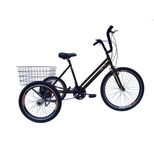 Triciclo aro 26 - 21 Marchas - Hiper - Várias Cores - Preto