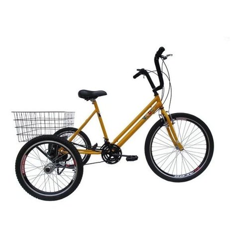 Triciclo aro 26 - 21 Marchas - Hiper - Várias Cores - Amarelo