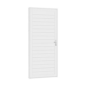 Porta de Aço Lambri Light 81x215 R50 Abertura Esquerda Branco