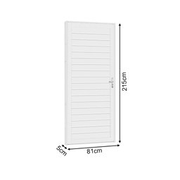 Porta de Aço Lambri Light 81x215 R50 Abertura Esquerda Branco - 2