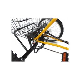 Triciclo aro 26 - 18 Marchas - Hiper Luxo - Várias Cores - Amarelo - 10