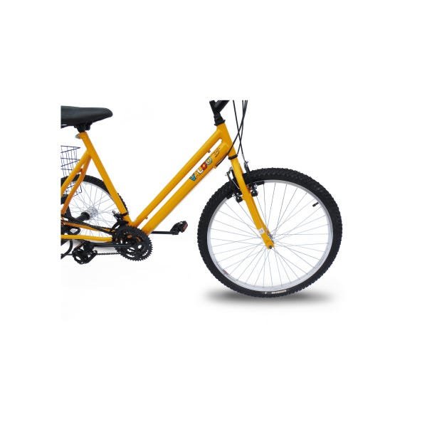 Triciclo aro 26 - 18 Marchas - Hiper Luxo - Várias Cores - Amarelo - 7