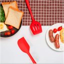 Ver imagem 6 de Kit de Utensílios de Silicone de Cozinha Vermelho com 5 Peças - Vermelho