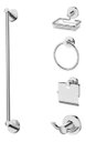Ver imagem 1 de Kit Acessórios Banheiro Em Metal Cromado Redondo Com 5 Peças - Jiwi - WJ-1400