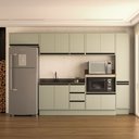 Ver imagem 1 de Cozinha Compacta 6 Peças 250038 sem Tampo Koya Verde Oliva Politorno Móveis