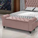 Ver imagem 1 de Recamier Baú Calçadeira para Cama Box Queen 150 Cm Dubai Inca Rosê - Lh Móveis