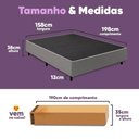 Ver imagem 2 de Cama Box Desmontavel Queen 158x198cm Orthocamas Suede Cinza