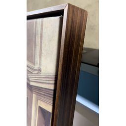 Quadro no Tecido Canvas Santa Ceia 120x70 com Moldura Flutuante  Marrom - 3