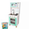 Kit Livro Mini Cozinha Infantil com Pia Fogão e Microondas - Verde Claro - 1