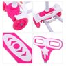 Patinete Infantil C/ 4 Rodas Led Abre e Fecha Ajustavel Brinquedo Crianças Rosa Meninas - 7
