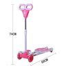 Patinete Infantil C/ 4 Rodas Led Abre e Fecha Ajustavel Brinquedo Crianças Rosa Meninas - 3