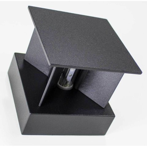 Kit com 3 Arandelas 2 Fachos Regulável Led Garantia de 5 anos preta St423