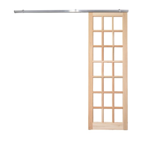 Porta de Correr Quadriculada Kit Alumínio