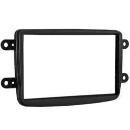 Moldura Painel 2 Din Dvd Duster e Oroch 2011 à 2017 Preto - 1