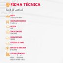 Ver imagem 7 de Mesa Aster 180 Tampo em MDF e Vidro com 6 Cadeiras Liz Moderna