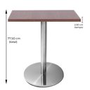 Ver imagem 5 de Mesa Beta em Inox 75 cm (Altura) com Tampo em MDP Quadrado 60 cm Imbuia
