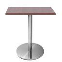 Ver imagem 1 de Mesa Beta em Inox 75 cm (Altura) com Tampo em MDP Quadrado 60 cm Imbuia
