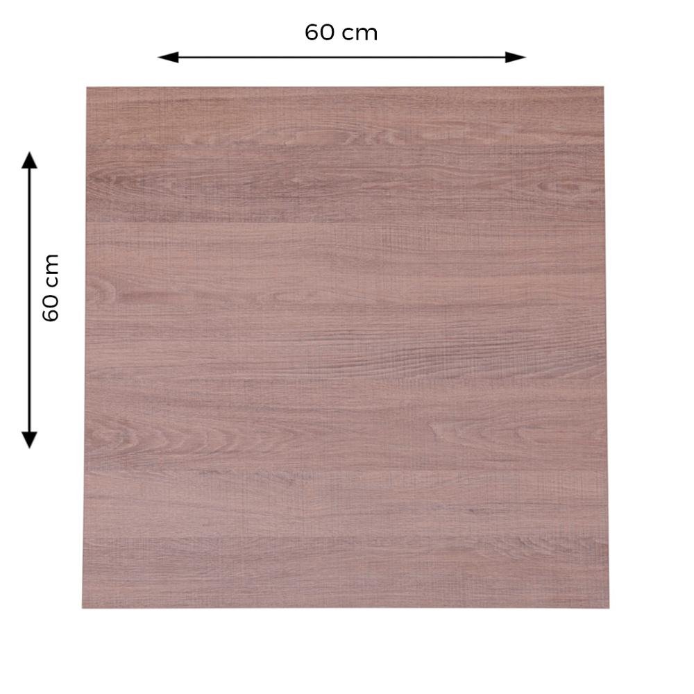 Mesa Beta em Inox 75 cm (Altura) com Tampo em MDP Quadrado 60 cm Imbuia - 6