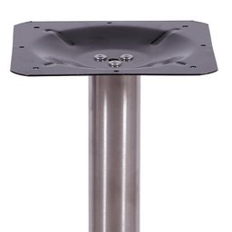 Mesa Beta em Inox 75 cm (Altura) com Tampo em MDP Quadrado 60 cm Imbuia - 4