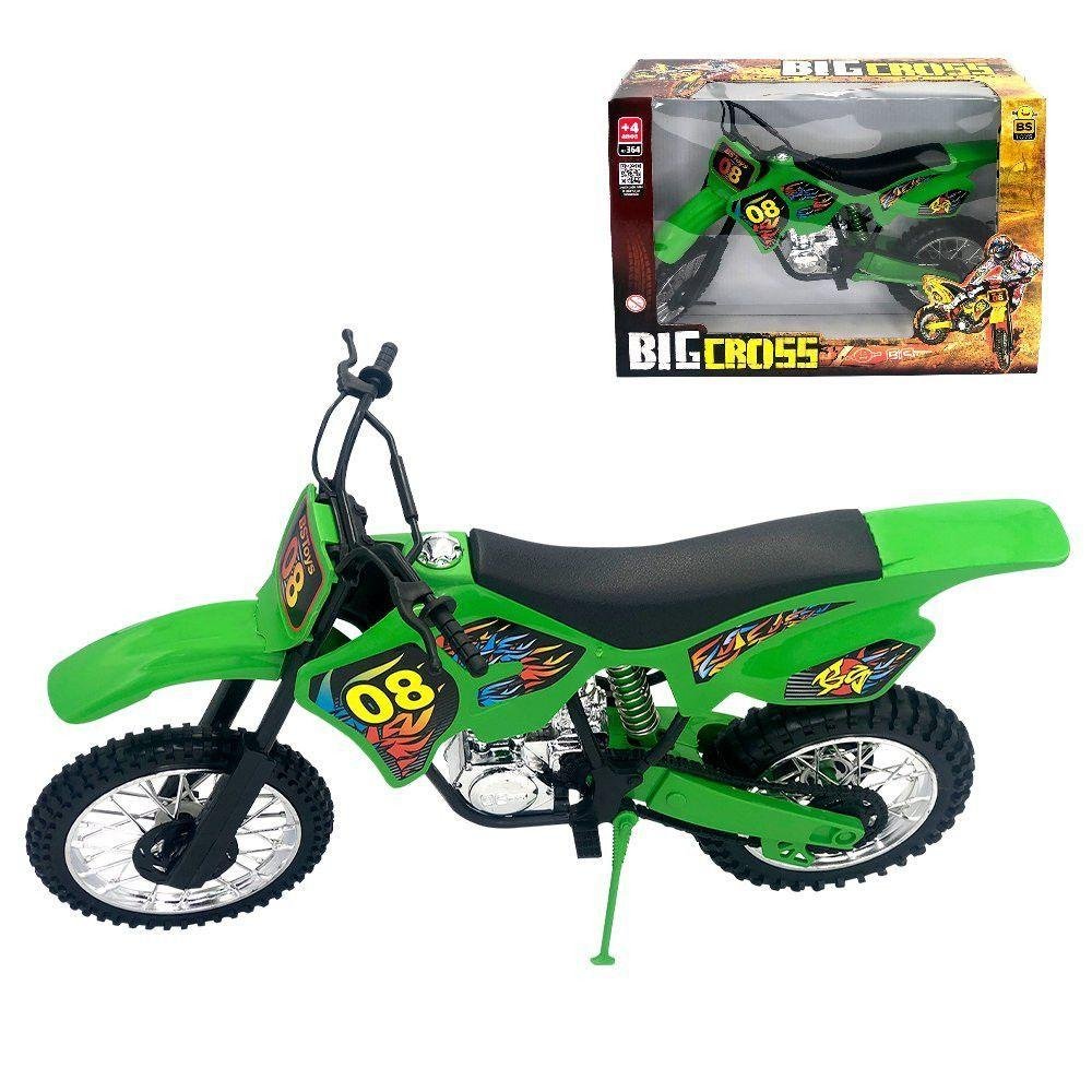 Moto de Motocross de Brinquedo com Apoio - Verde - 2