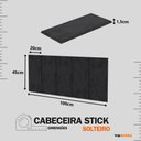 Ver imagem 3 de Cabeceira Modulada Estofada Adesiva Decorativa Solteiro 100cm - Preto