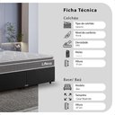 Ver imagem 2 de Cama Box Base Casal Bipartido Couro Preto + Colchão Life D33 Pillow Top Cinza - 61x138x188cm - e-