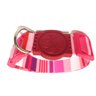 Coleira Seda 25mm Rosa Listrada Tamanho Único (32cm49cm) - 3
