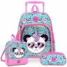 Mochila Panda Infantil Escolar Com Lancheira E Estojo Duplo - 1