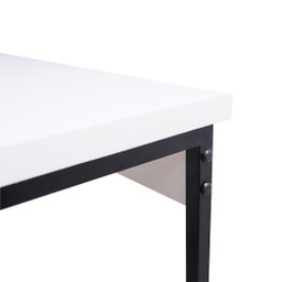 Mesa de Escritório Office Estilo Industrial Branco com pés Preto - 5