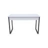 Mesa de Escritório Office Estilo Industrial Branco com pés Preto - 2