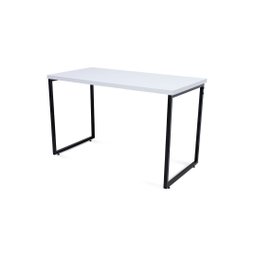 Mesa de Escritório Office Estilo Industrial Branco com pés Preto - 3
