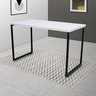 Mesa de Escritório Office Estilo Industrial Branco com pés Preto - 6