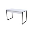 Ver imagem 1 de Mesa de Escritório Office Estilo Industrial Branco com pés Preto
