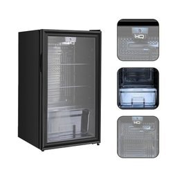 Frigobar Expositor Vertical Hq Vidro Duplo 95 Litros Preto Hq-95fbpv 127v - 5