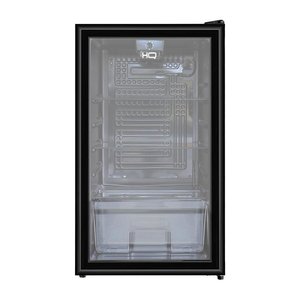 Frigobar Expositor Vertical Hq Vidro Duplo 95 Litros Preto Hq-95fbpv 127v
