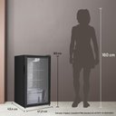 Ver mais imagens de Frigobar Expositor Vertical Hq Vidro Duplo 95 Litros Preto Hq-95fbpv 127v