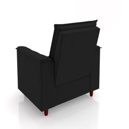 Poltrona Amamentação Confortável com Puff Lia Veludo Preto - 9 Poltrona Amamentação Confortável com Puff Lia Veludo Preto - 9