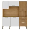 Ver imagem 1 de Armário de Cozinha Compacta 180cm Turim Plus Freijó/supremo Z06 - Mpozenato
