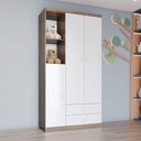 Ver imagem 1 de Guarda Roupa Quarto Infantil 91cm 3 Portas 2 Gavetas Teddy H02 - D'Rossi