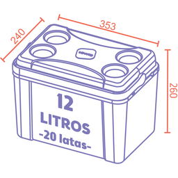 Caixa Térmica Lavita Tradicional 12 L - Verde - 3
