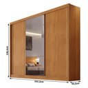 Ver imagem 2 de Guarda Roupa Casal Sonetto Plus 3 Portas com Espelho 8 Gavetas Cinamomo - Novo Horizonte