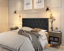 Ver imagem 1 de Painel Cabeceira Paris Queen para Cama Box 1,58 Suede Preto