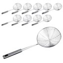 Ver imagem 1 de Kit 10 Escumadeira Para Fritura Em Inox Aro 15Cm