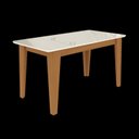 Ver imagem 7 de Conjunto de Mesa Sala de Jantar com 6 Cadeiras Roma Marrom/Freijo Off White/Tec Capuccino