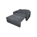 Ver imagem 2 de Sofá Cama Casal Reclinável Drika - Veludo Chumbo