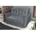 Ver imagem 3 de Sofá Cama Casal Reclinável Drika - Veludo Chumbo